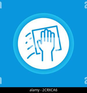 Farbtaste für Reinigungsservice. Symbol für die Heimdesinfektion. Skizzieren Piktogramm für Web-Seite, mobile App, Promo. Bearbeitbare Kontur. Stock Vektor