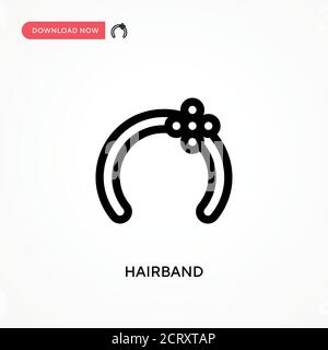 Haarband einfaches Vektor-Symbol. Moderne, einfache flache Vektor-Illustration für Website oder mobile App Stock Vektor