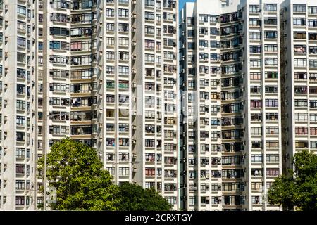 Wohnimmobilien in Hong Kong - Stockfoto