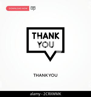 Vielen Dank einfaches Vektor-Symbol. Moderne, einfache flache Vektor-Illustration für Website oder mobile App Stock Vektor