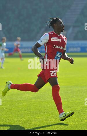 09/20/2020, St. Gallen, Kybunpark, Fußball Super League: FC St.Gallen 1879 - FC Sion, # 29 Jared Khasa (Sion) Quelle: SPP Sport Pressefoto. /Alamy Live Nachrichten Stockfoto