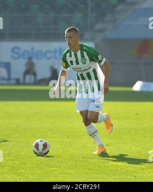 20.09.2020, St. Gallen, Kybunpark, Fußball Super League: FC St.Gallen 1879 - FC Sion, # 21 Miro Muheim (St. Gallen) Quelle: SPP Sport Pressefoto. /Alamy Live Nachrichten Stockfoto