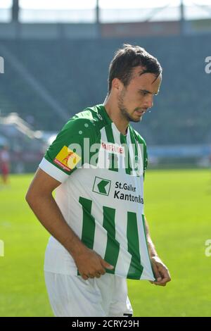 20.09.2020, St. Gallen, Kybunpark, Fußball Super League: FC St.Gallen 1879 - FC Sion, # 9 Jeremy Guillemenot (St. Gallen) Quelle: SPP Sport Pressefoto. /Alamy Live Nachrichten Stockfoto