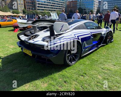 2020 London Concours bei der Honourable Artillery Company in der City of London, Vereinigtes Königreich. Das erste große Automobil-Event seit Februar, wo eine Weltklasse-Sammlung von privaten Autos waren auf der Ausstellung für die Öffentlichkeit Featuring: 2018 McLaren Senna wo: London, Großbritannien Wann: 20 Aug 2020 Credit: Jon Gillespie/WENN Stockfoto