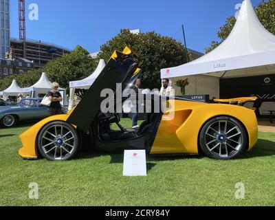 2020 London Concours bei der Honourable Artillery Company in der City of London, Vereinigtes Königreich. Das erste große Automobil-Event seit Februar, wo eine Weltklasse-Sammlung von privaten Autos waren auf dem Display für die Öffentlichkeit Featured: Lotus Evija wo: London, Großbritannien Wann: 20 Aug 2020 Credit: Jon Gillespie/WENN Stockfoto