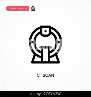 Symbol für einfachen CT-Scan-Vektor. Moderne, einfache flache Vektor-Illustration für Website oder mobile App Stock Vektor