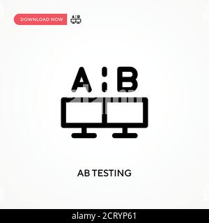 Ab-Test einfaches Vektorsymbol. Moderne, einfache flache Vektor-Illustration für Website oder mobile App Stock Vektor