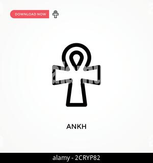 Einfaches Vektorsymbol Ankh. Moderne, einfache flache Vektor-Illustration für Website oder mobile App Stock Vektor