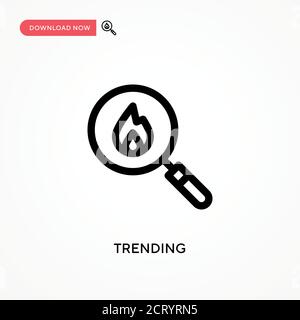 Einfaches Vektorsymbol für Trenddarstellung. Moderne, einfache flache Vektor-Illustration für Website oder mobile App Stock Vektor
