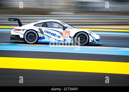 56 Cairoli Matteo (ita), Perfetti Egidio (NOR), Ten Voorde Larry (nld), Team Project 1, Porsche 911 RSR, Aktion während der 2020 24 Stunden von Le Mans, 7 Stockfoto