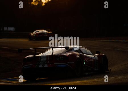 51 Calado James (gbr), Pier Guidi Alessandro (ita), Serra Daniel (BRA), AF Corse, Ferrari 488 GTE Evo, Aktion während der 2020 24 Stunden von Le Mans, 7 Stockfoto