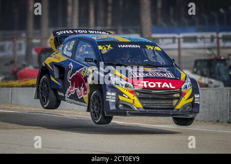 09 HANSEN Kevin (SWE), Team Hansen (SWE), Peugeot 208, Aktion während der Neste World RX von Riga-Lettland, 5. Runde der 2020 FIA World Rallycross Cha Stockfoto