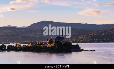 Maria Wörth Kirche im wörthersee Stockfoto