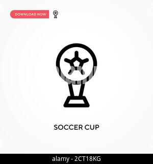 Einfaches Vektor-Symbol für Fußballbecher. Moderne, einfache flache Vektor-Illustration für Website oder mobile App Stock Vektor