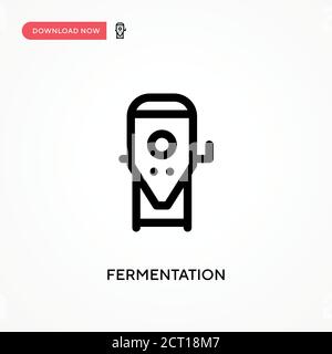 Einfaches Vektorsymbol für Fermentation. Moderne, einfache flache Vektor-Illustration für Website oder mobile App Stock Vektor
