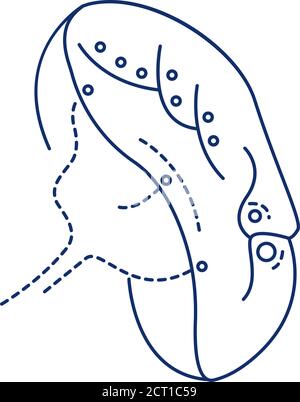 Bio künstliche Niere schwarze Linie Symbol. Speziell entwickelte Niere. Bieten biologische Funktionen einer gesunden Niere. Piktogramm für Webseite, mobile App, Promo Stock Vektor