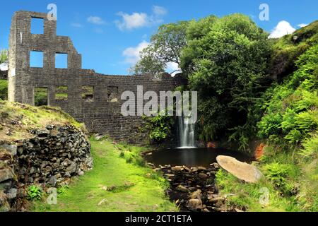 Wasserfall und Fluss in lancashire Stockfoto