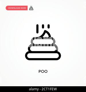 Poo Simple Vektor-Symbol. Moderne, einfache flache Vektor-Illustration für Website oder mobile App Stock Vektor