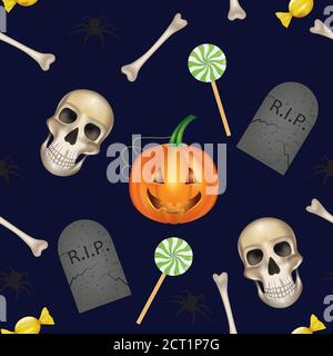 Halloween nahtlose Muster. vektor-Illustration Stock Vektor