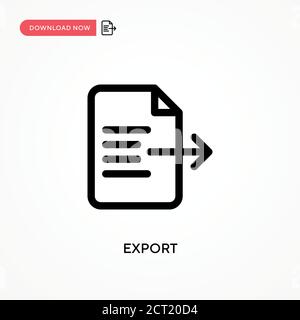 Einfaches Vektorsymbol exportieren. Moderne, einfache flache Vektor-Illustration für Website oder mobile App Stock Vektor