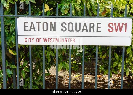 Eaton Square, Belgravia, Central London. Stockfoto