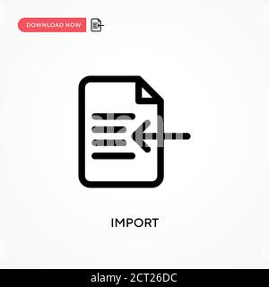 Einfaches Vektorsymbol importieren. Moderne, einfache flache Vektor-Illustration für Website oder mobile App Stock Vektor