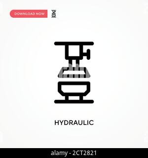 Symbol für einfachen hydraulischen Vektor. Moderne, einfache flache Vektor-Illustration für Website oder mobile App Stock Vektor