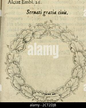 . Devises heliques et emblemes . ftimée. Fabie Maxime ayant par fa pru-dence & vaillance fait leuer le fiegequAnnibal auoit pofé deuant Rom,après la perte dVne fanglante iournée,la voyât réduite au dernier aboy, le Sé-nat & le peuple Romain en la fécondeguéils eurent contre les Cartha-ordonnèrent de la Republic cômeau lef. Cette herbeeftoitlefymboledefalut 6c protedion,côme dédiée à Mars&:à Saturne.Feftusremarque dans Plante que quand il y ace mot Herbande, cela ne fignifie autrechofeque, dh me rend, le mcconfefievaincu; Auto Stockfoto