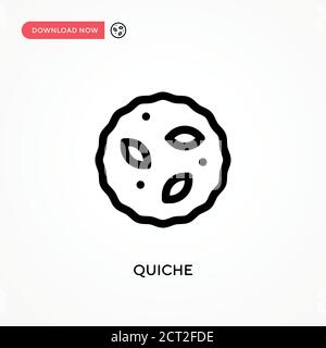 Einfaches Vektorsymbol „Quiche“. Moderne, einfache flache Vektor-Illustration für Website oder mobile App Stock Vektor