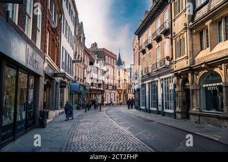 Blick auf die Trinity Street in Cambridge, großbritannien Stockfoto