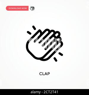 Einfaches Vektorsymbol klatschen. Moderne, einfache flache Vektor-Illustration für Website oder mobile App Stock Vektor