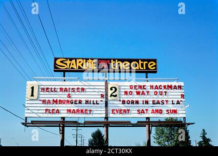 Starlite Drive-in, Medford, Oregon, USA, John Margolies Roadside America Photograph Archive, 1987 Stockfoto