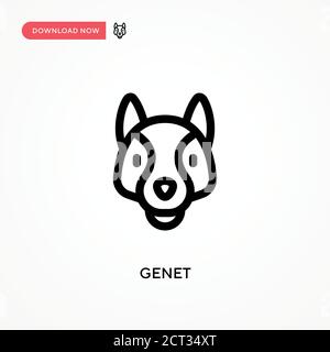 Genet Simple Vector-Symbol. Moderne, einfache flache Vektor-Illustration für Website oder mobile App Stock Vektor