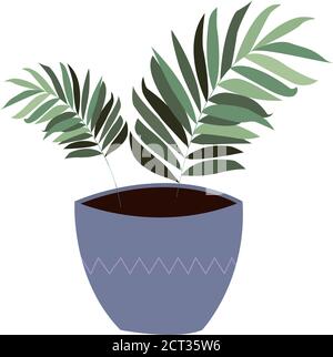 Tropische Pflanze im Topf Stock Vektor