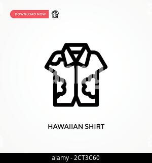 Hawaiihemd einfache Vektor-Symbol. Moderne, einfache flache Vektor-Illustration für Website oder mobile App Stock Vektor