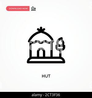 Einfaches Vektor-Symbol der Hütte. Moderne, einfache flache Vektor-Illustration für Website oder mobile App Stock Vektor