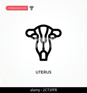 Uterus einfaches Vektor-Symbol. Moderne, einfache flache Vektor-Illustration für Website oder mobile App Stock Vektor