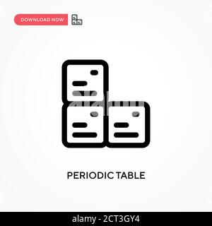 Einfaches Vektorsymbol für das Periodensystem. Moderne, einfache flache Vektor-Illustration für Website oder mobile App Stock Vektor