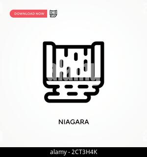 Einfaches Vektor-Symbol für Niagara. Moderne, einfache flache Vektor-Illustration für Website oder mobile App Stock Vektor