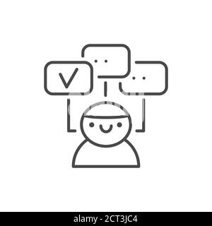 Symbol für schwarze Linien für Multitasking. Soft Skills. Piktogramm für Web, mobile App, Promo. UI-UX-Designelement. Stock Vektor
