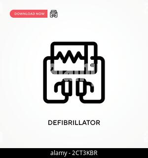 Einfaches Vektorsymbol für Defibrillator. Moderne, einfache flache Vektor-Illustration für Website oder mobile App Stock Vektor