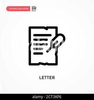 Einfaches Vektorsymbol für Buchstaben. Moderne, einfache flache Vektor-Illustration für Website oder mobile App Stock Vektor