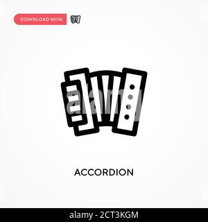 Einfaches Vektorsymbol für Akkordeon. Moderne, einfache flache Vektor-Illustration für Website oder mobile App Stock Vektor