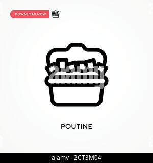 Einfaches Vektorsymbol Poutine. Moderne, einfache flache Vektor-Illustration für Website oder mobile App Stock Vektor