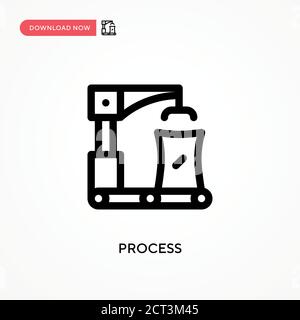 Einfaches Vektor-Symbol verarbeiten. Moderne, einfache flache Vektor-Illustration für Website oder mobile App Stock Vektor