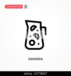 Sangria einfaches Vektorsymbol. Moderne, einfache flache Vektor-Illustration für Website oder mobile App Stock Vektor