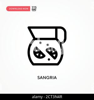 Sangria einfaches Vektorsymbol. Moderne, einfache flache Vektor-Illustration für Website oder mobile App Stock Vektor