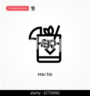 Mai Tai einfaches Vektor-Symbol. Moderne, einfache flache Vektor-Illustration für Website oder mobile App Stock Vektor