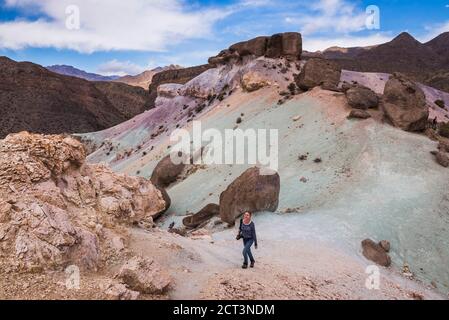 Hügel der sieben Farben, Uspallata, Provinz Mendoza, Argentinien, Südamerika Stockfoto