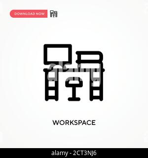 Einfaches Vektorsymbol für den Arbeitsbereich. Moderne, einfache flache Vektor-Illustration für Website oder mobile App Stock Vektor